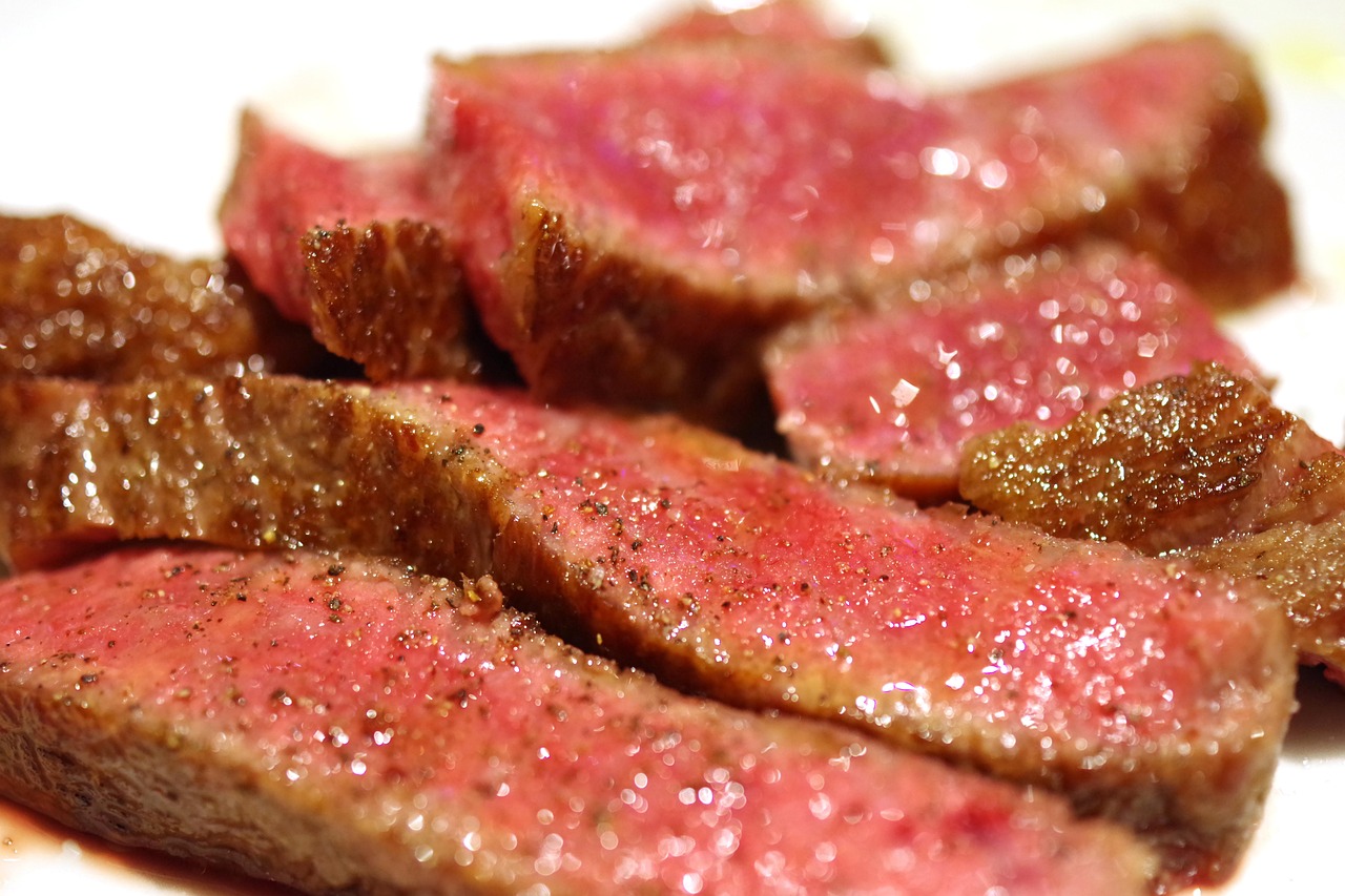 Medium-Rare Steak Slices