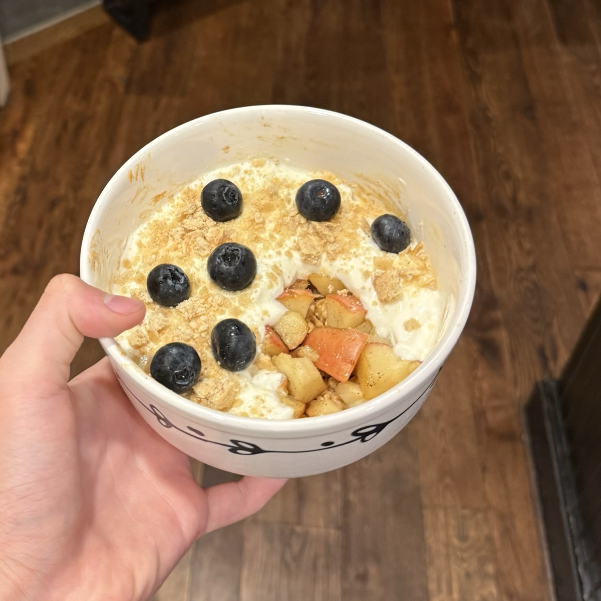 High-Protein Apple Blueberry Oat Bowl