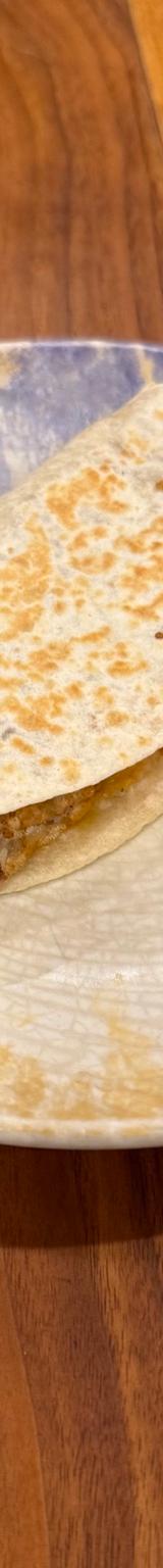 Vegan Fiesta Potato and Refried Bean Quesadilla