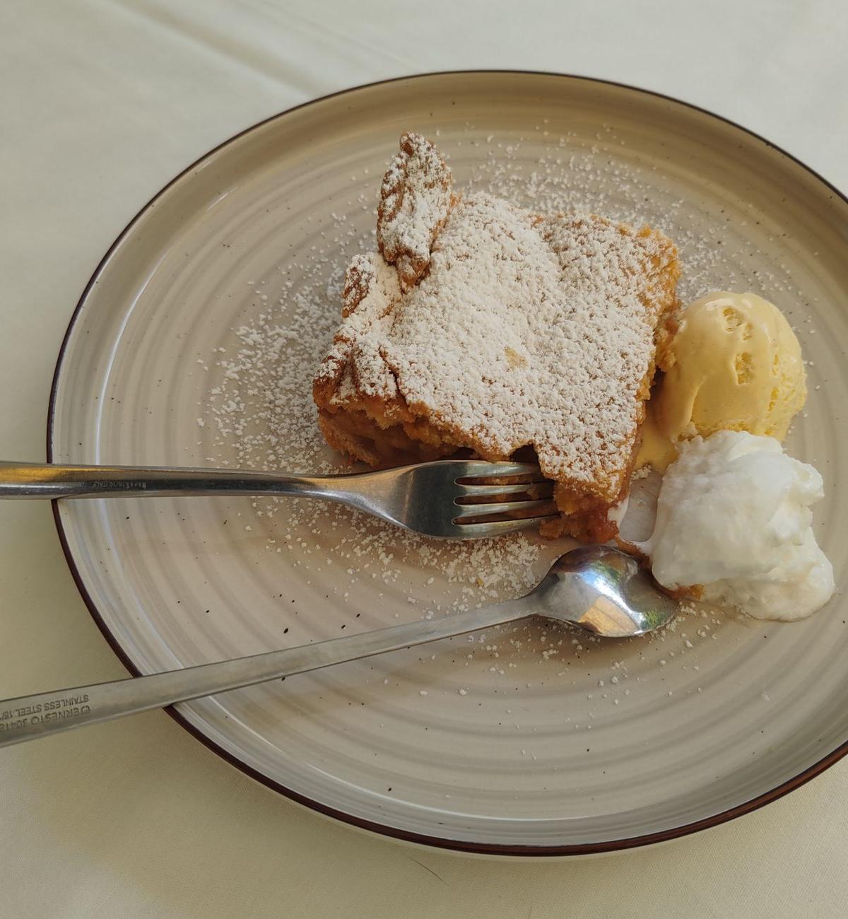 Apple Strudel with Vanilla Ice Cream