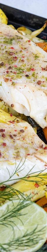 Baked Fish with Roasted Vegetables