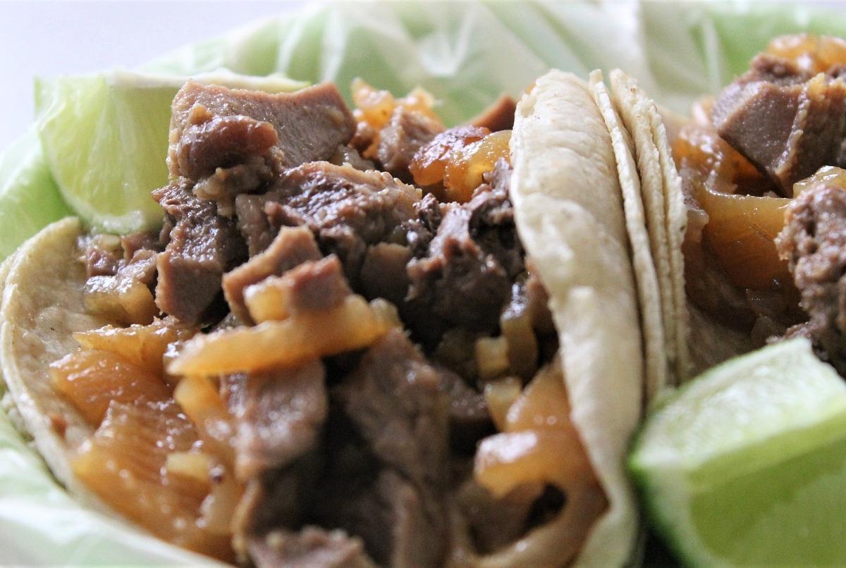 Beef Tacos with Onions and Orange