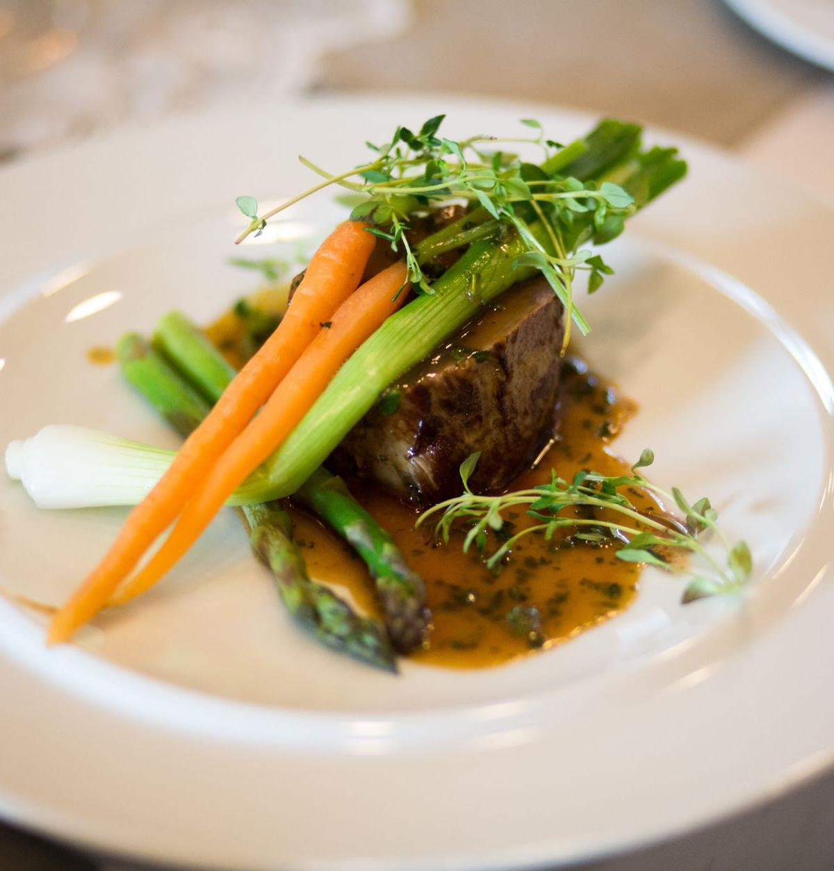 Beef Tenderloin with Vegetables and Sauce