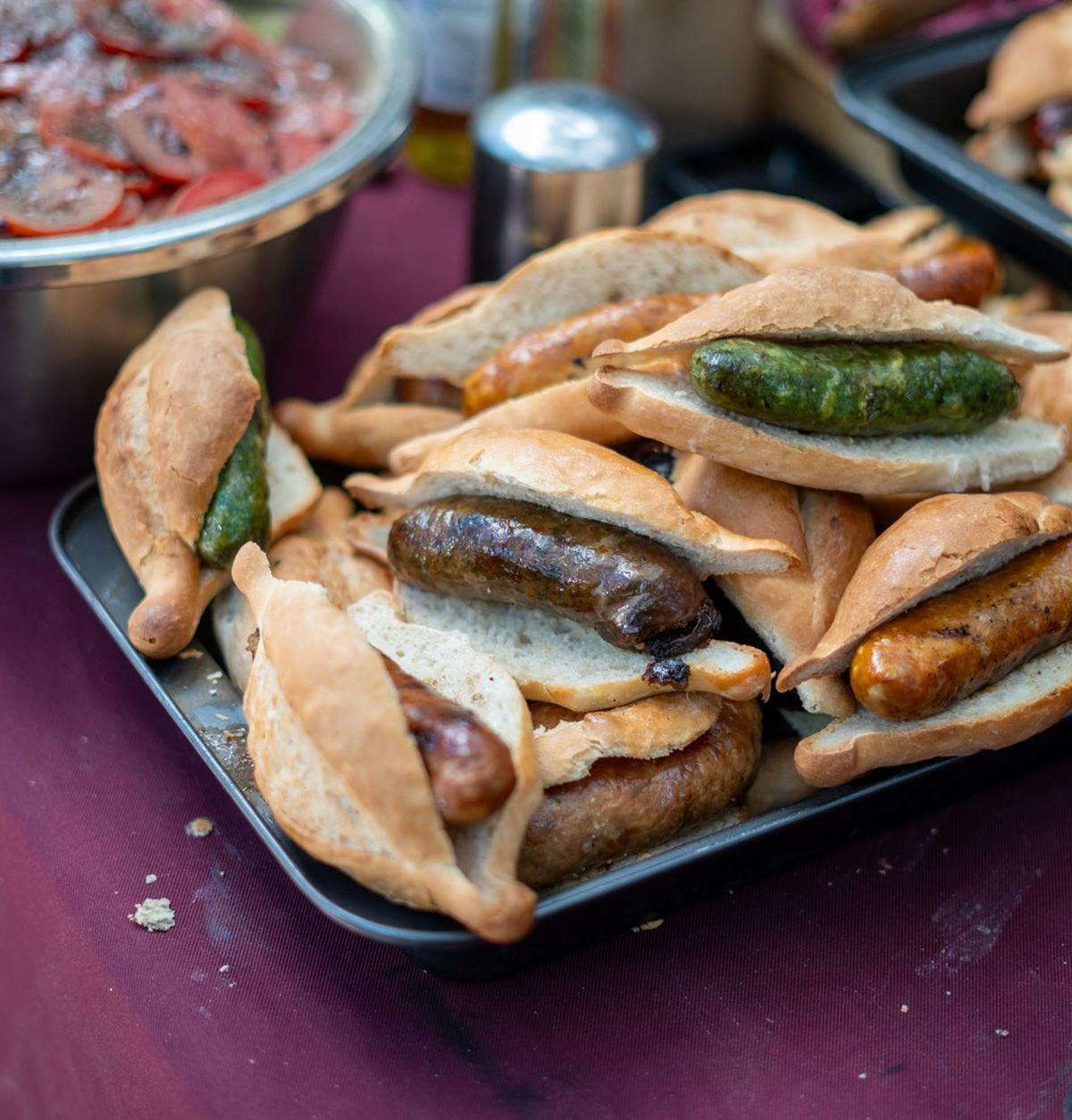 Bratwurst in Buns with Pickles