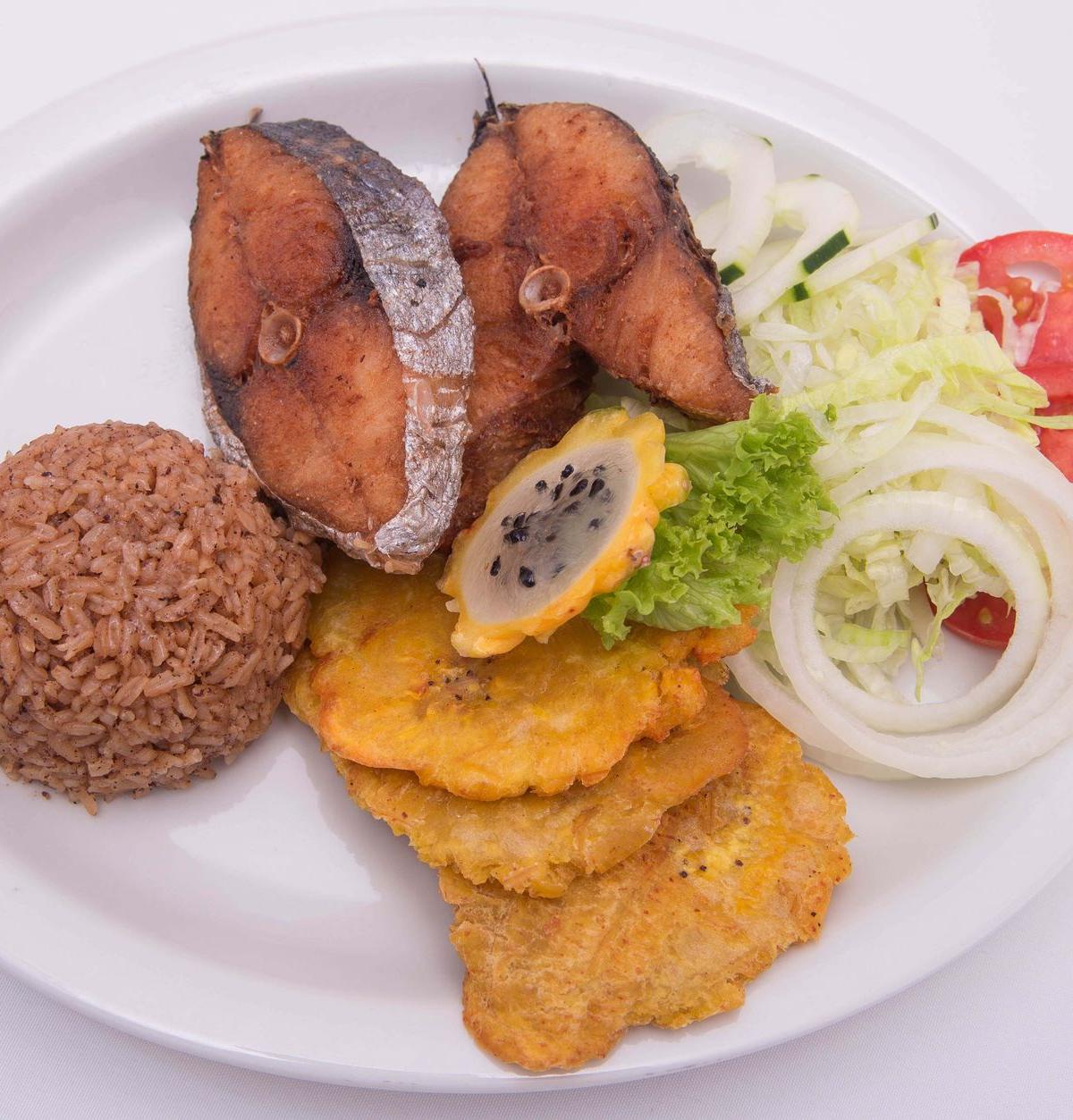 Breaded Beef Cutlet with Rice and Salad