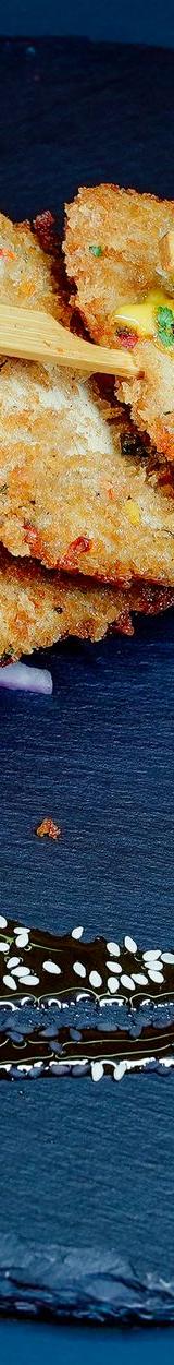 Breaded Chicken Cutlet with Salad and Sauce