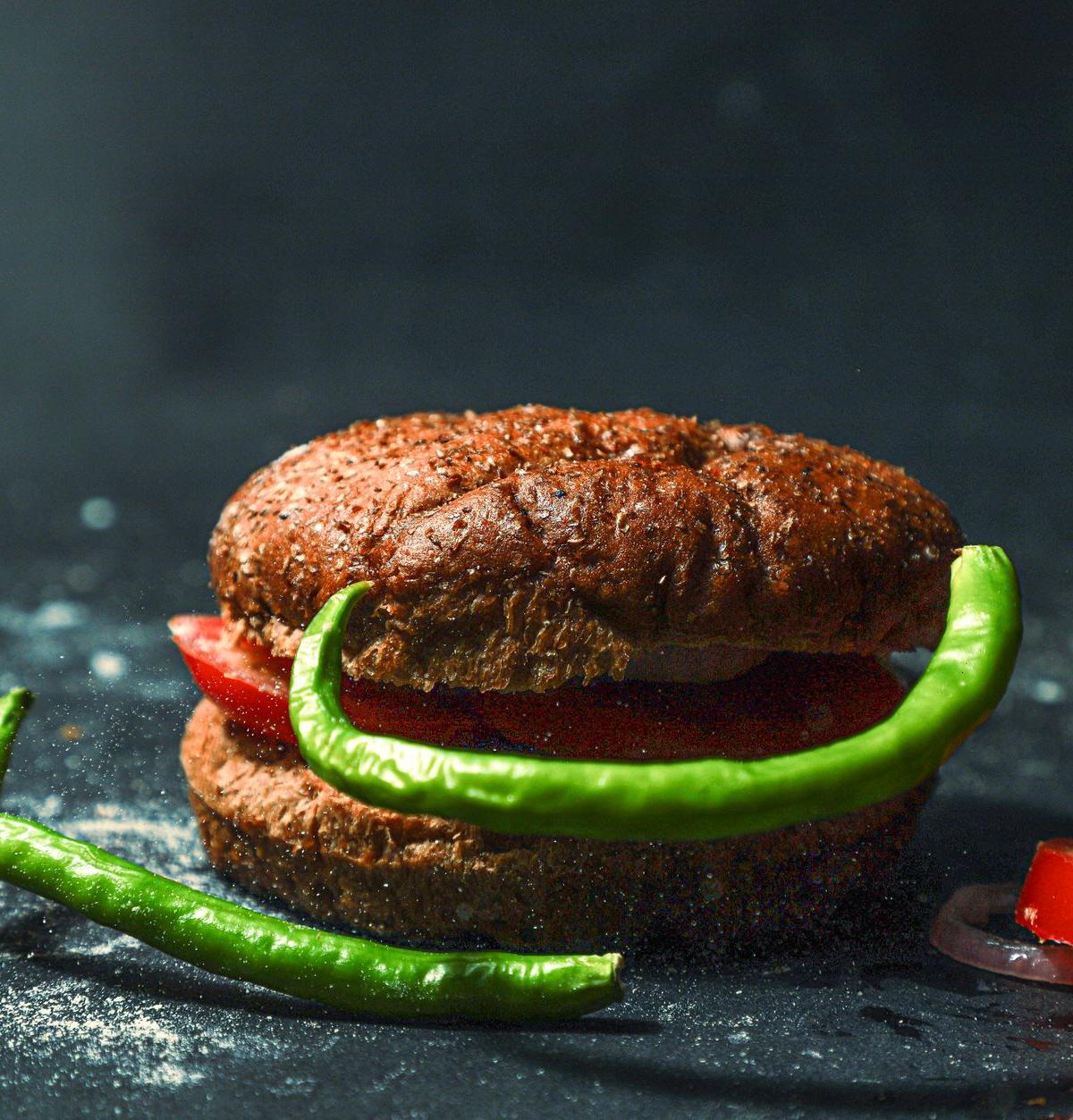 Burger with Green Chili