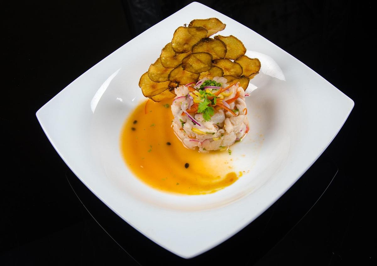 Ceviche with Fried Plantains