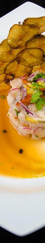 Ceviche with Fried Plantains