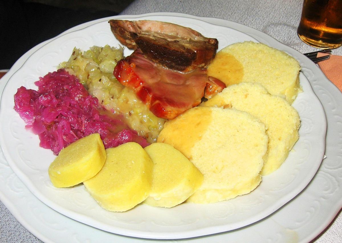 Cheese Dumplings with Bacon and Sauerkraut