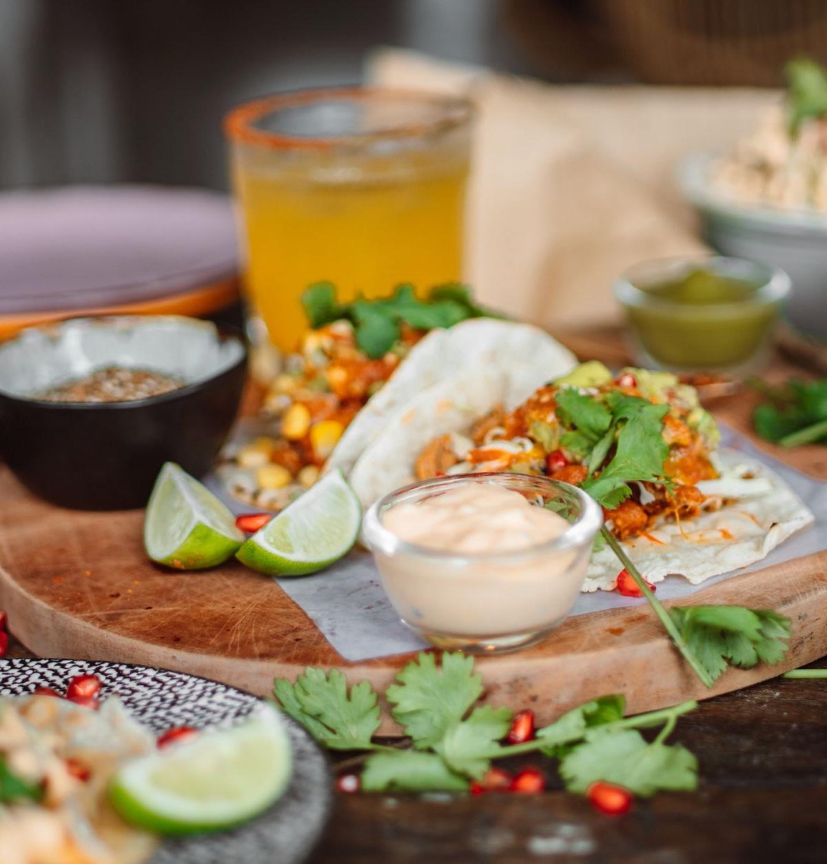 Chicken Tacos with Corn and Cilantro