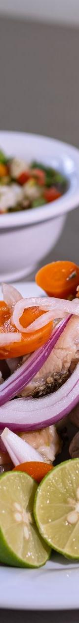 Chicken with Vegetable Salad and Sauces