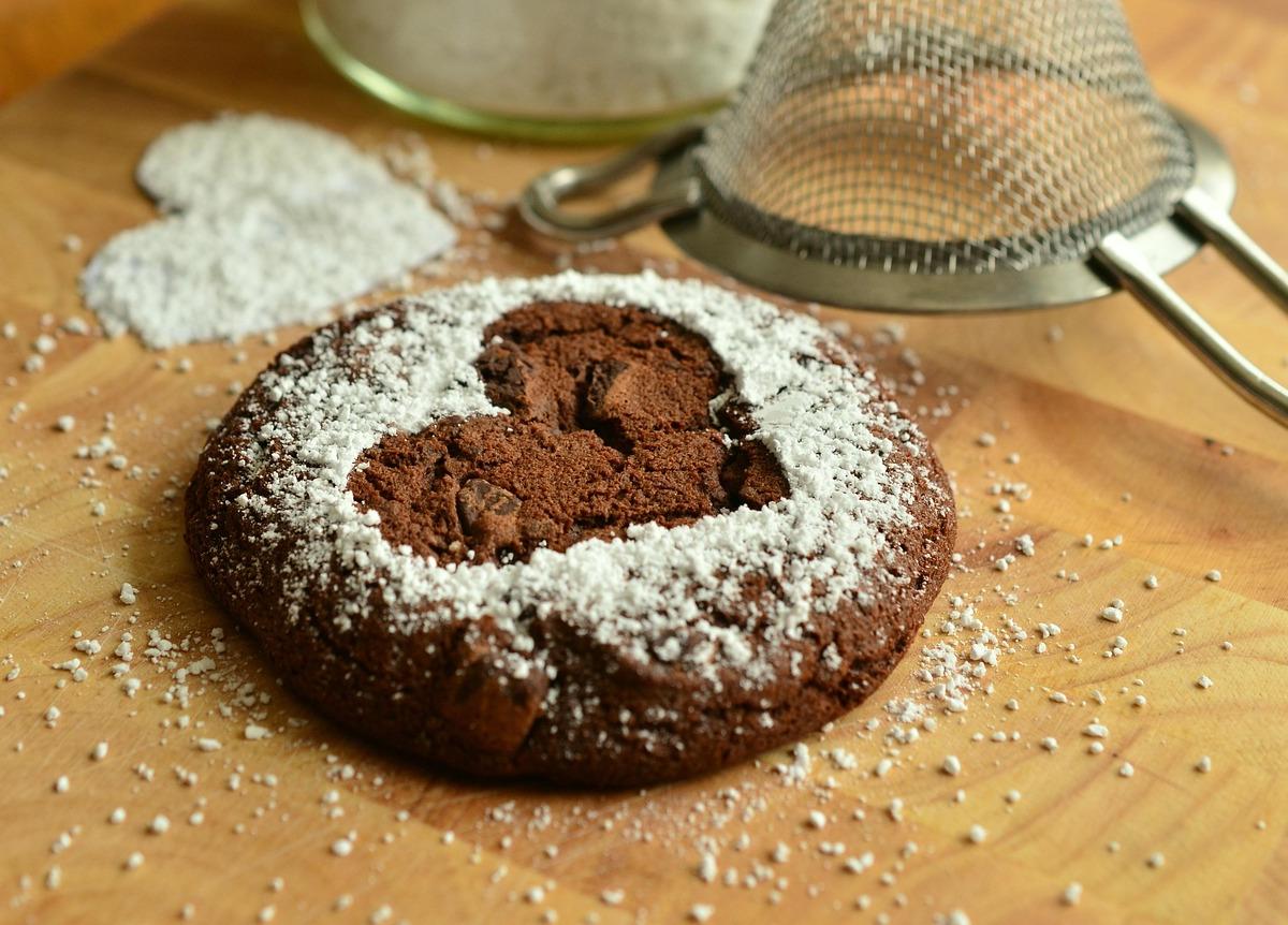 Chocolate Cookie with Powdered Sugar