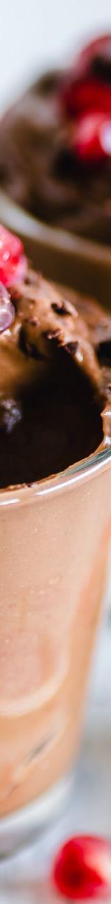 Chocolate Mousse with Pomegranate Seeds