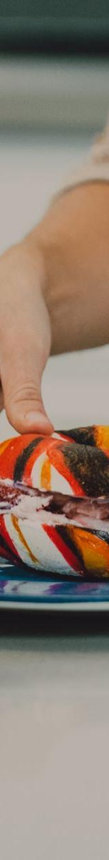 Colorful Striped Chocolate Cake