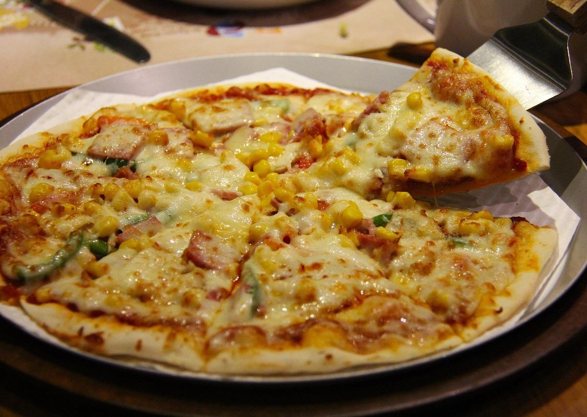 Corn and Sausage Pizza