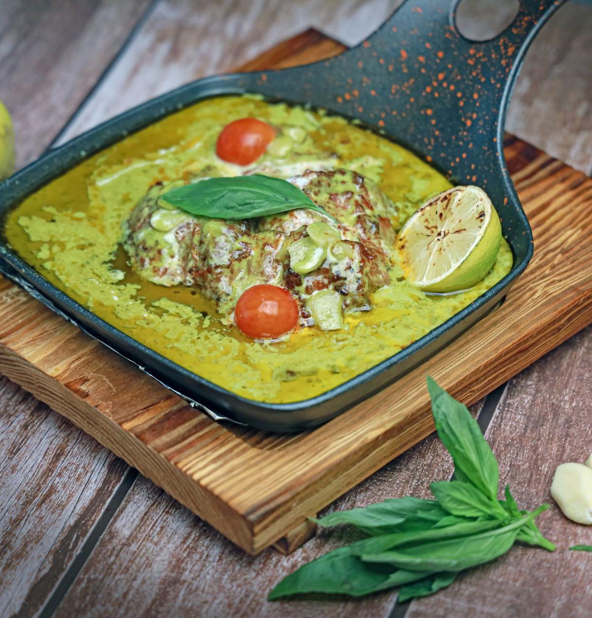 Creamy Pesto Meatballs