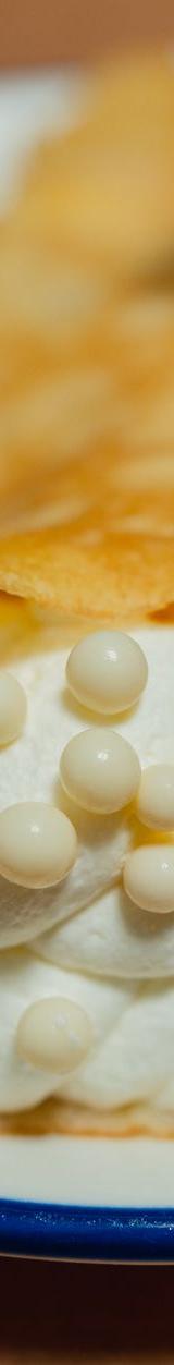 Crepe with Cream and Sugar Pearls