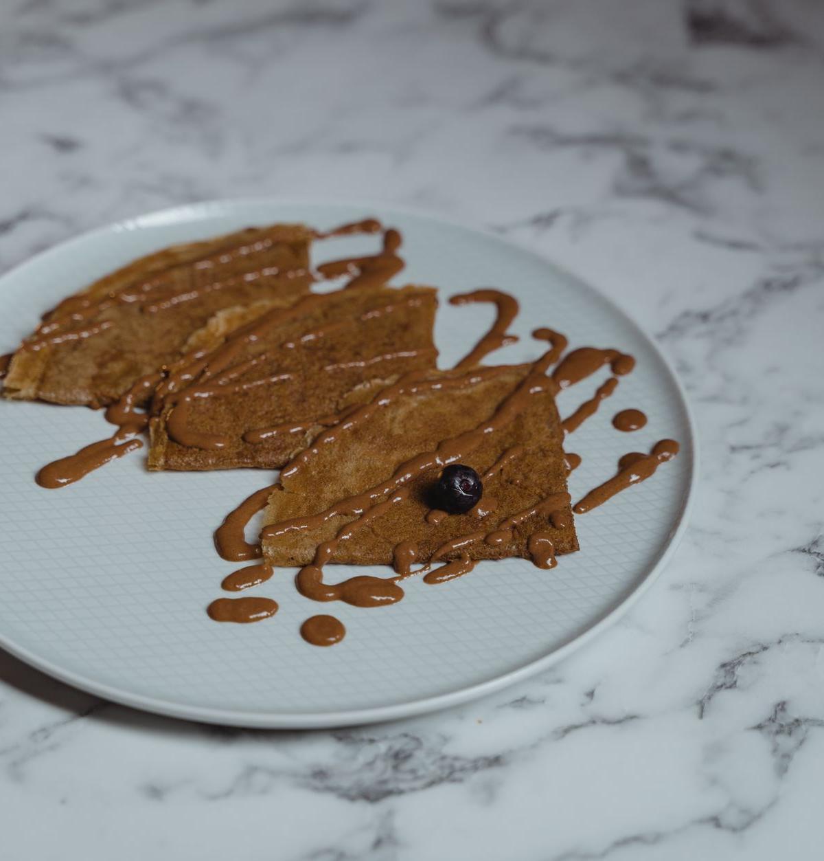 Crepes with Nutella and Cherry
