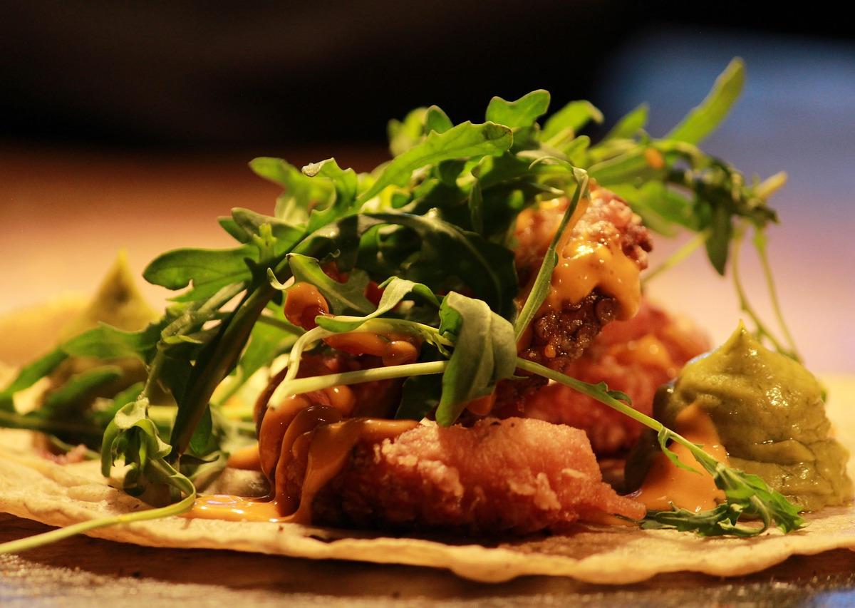 Crispy Chicken Taco with Arugula
