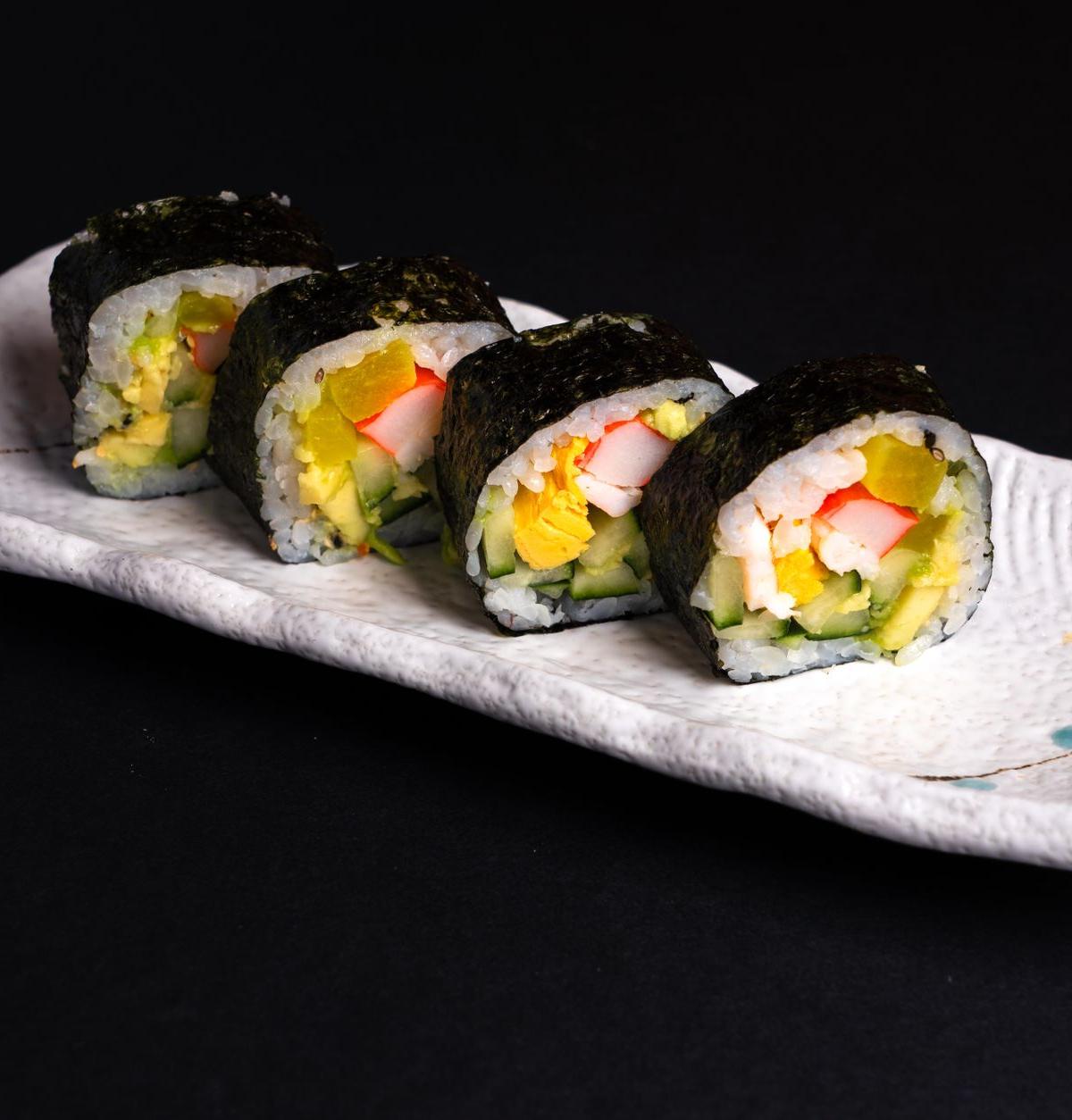 Cucumber and Crab Sushi Roll