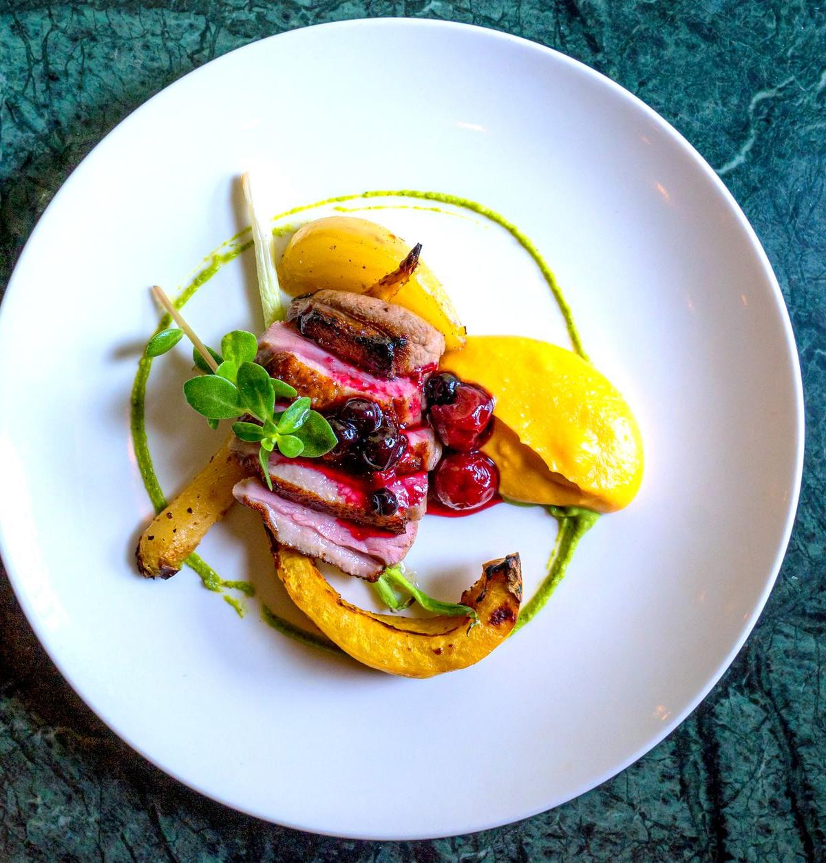 Duck Breast with Fruit and Herbs