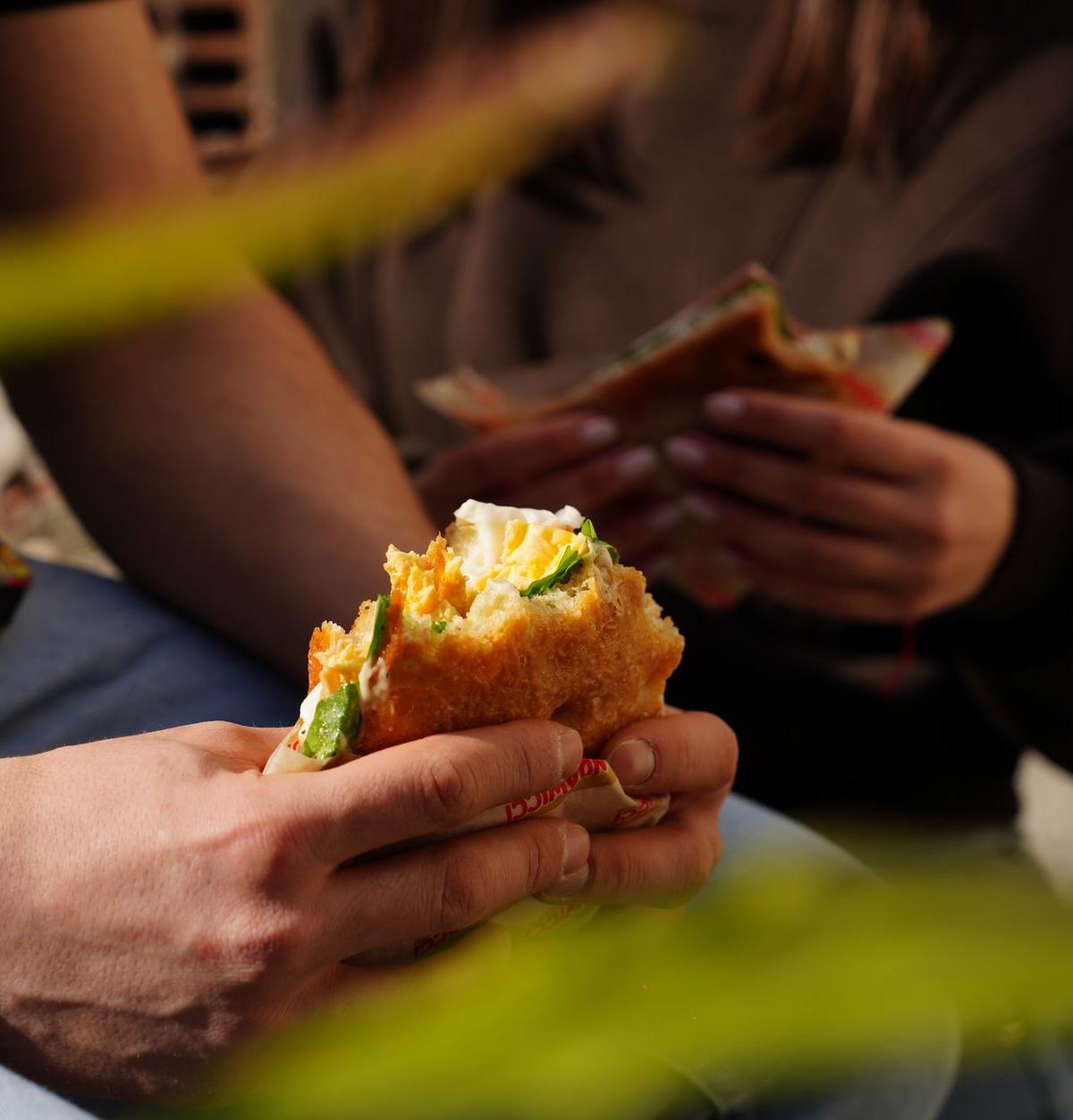 Egg and Vegetable Sandwich