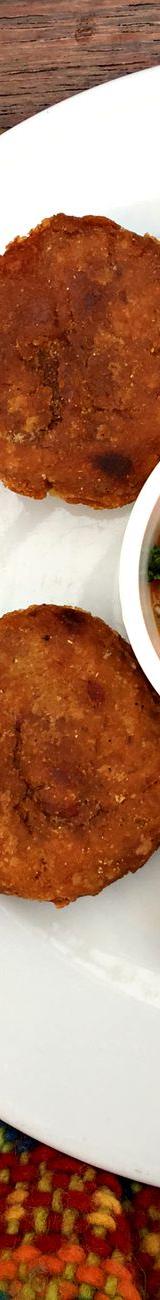 Fried Green Plantain Patties with Dipping Sauce