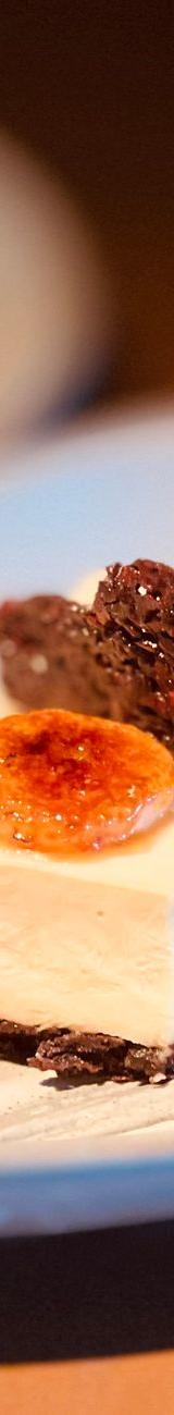 Frozen Cheesecake with Caramelized Jam and Chocolate Crisp