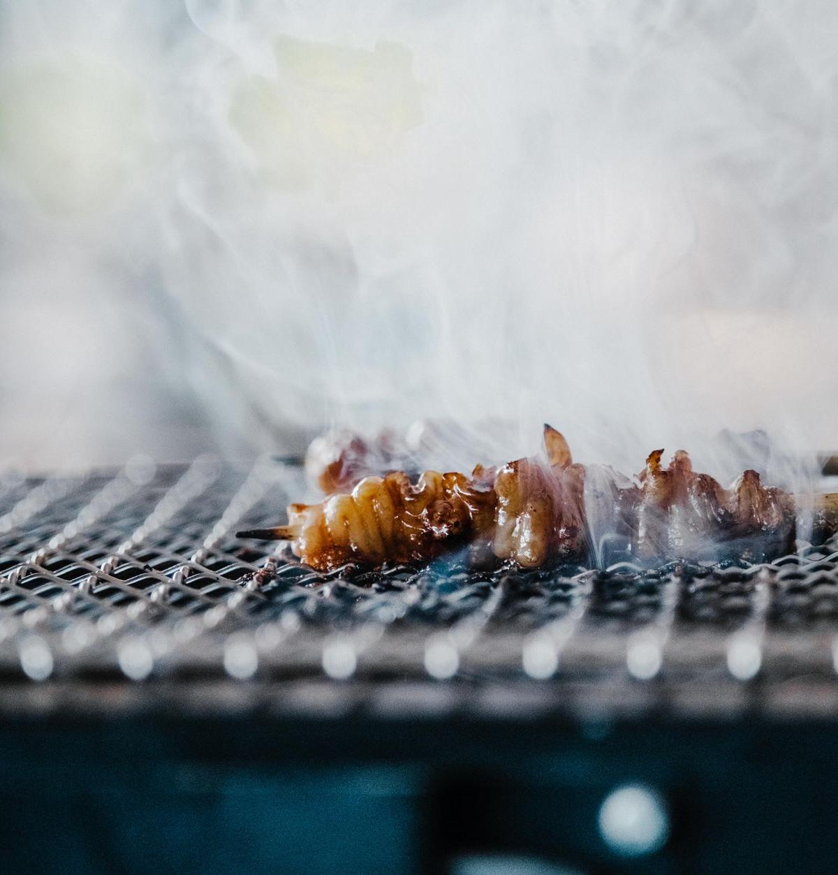 Grilled Chicken Gizzard Skewers