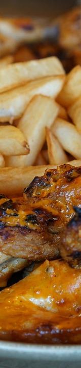 Grilled Chicken with French Fries