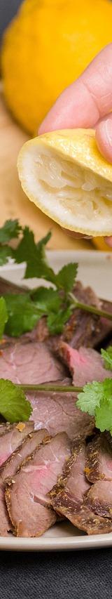 Grilled Flank Steak with Lemon and Herbs