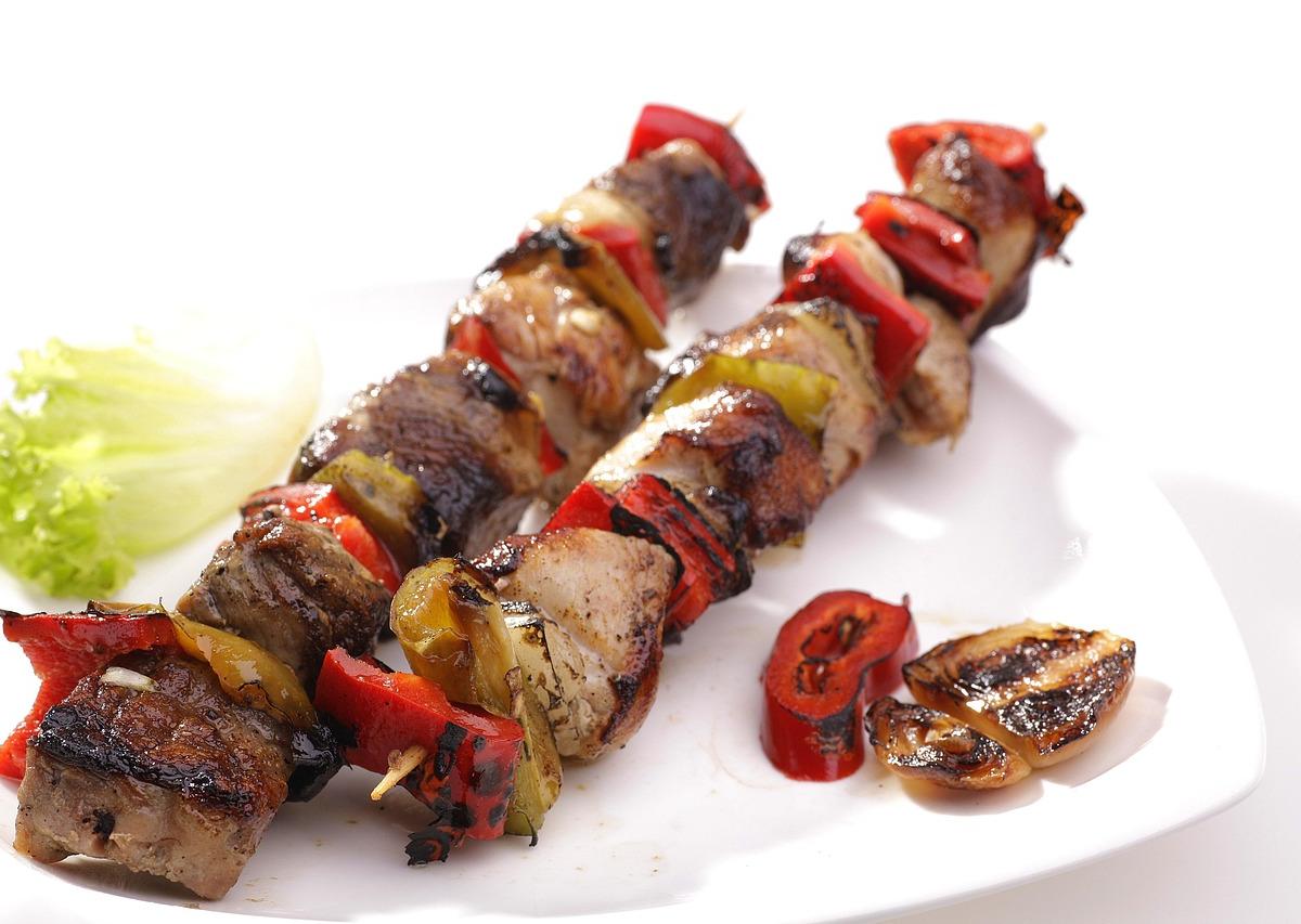 Grilled Meat and Vegetable Skewers