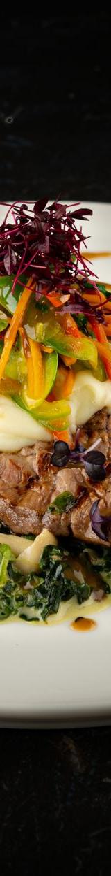 Grilled Steak with Creamy Herb Sauce and Roasted Vegetables
