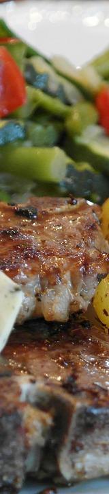 Grilled Steak with Roasted Potatoes and Sautéed Vegetables