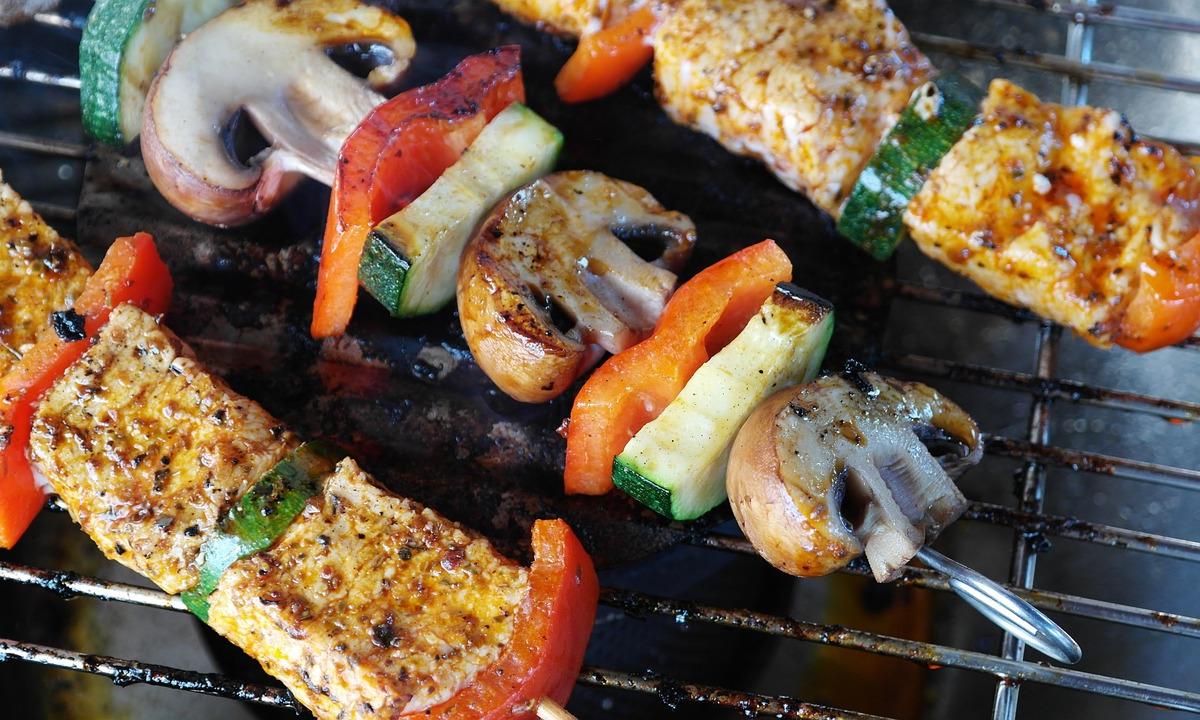 Grilled Vegetable and Chicken Skewers