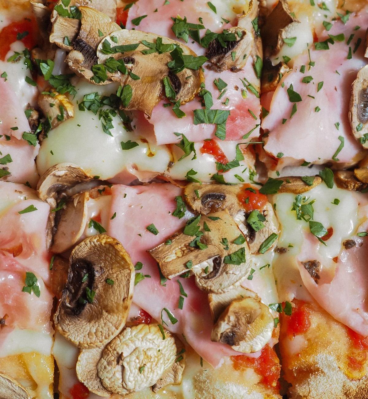 Ham and Mushroom Pizza