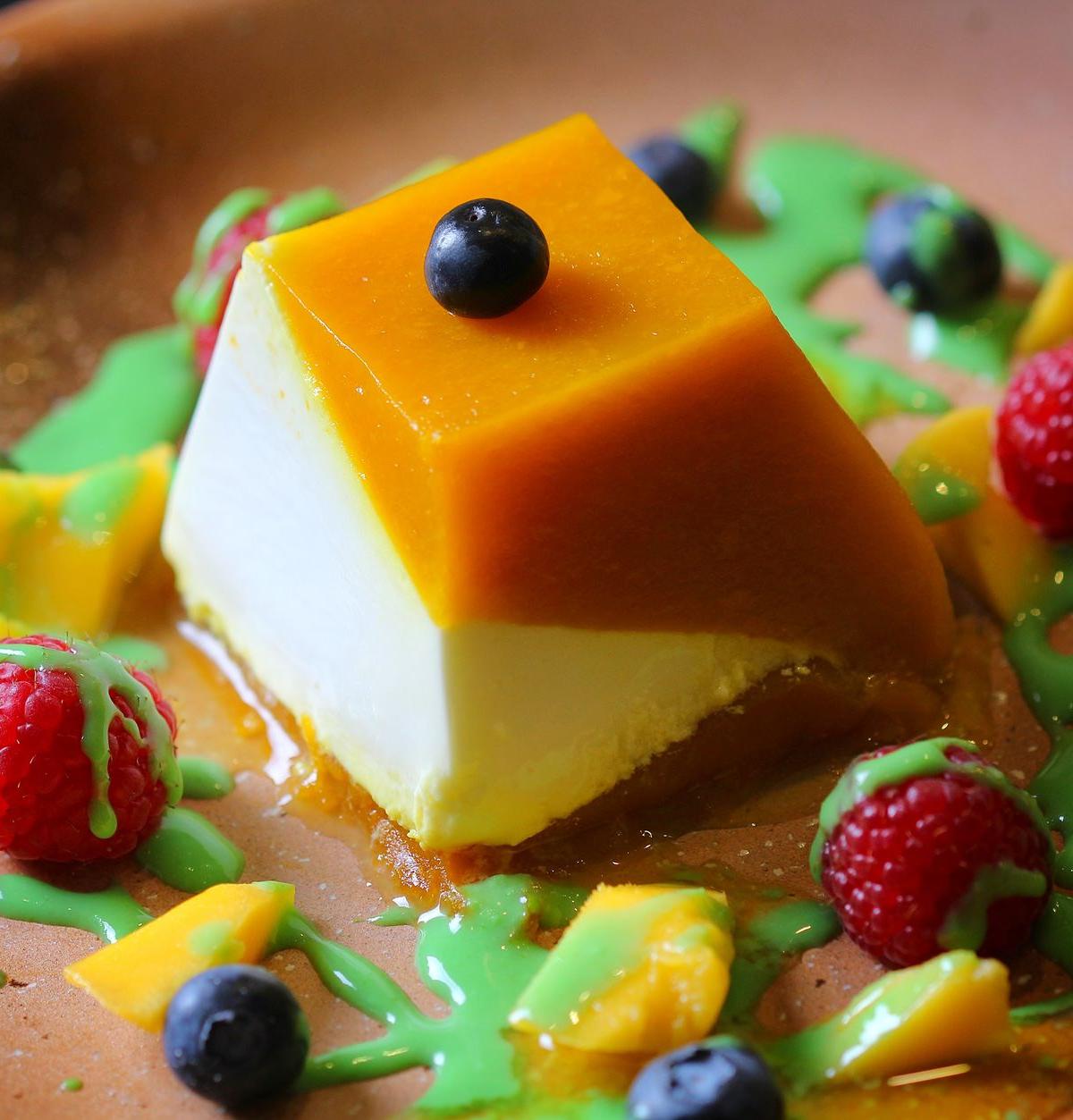 Haupia Pudding with Mango and Berries