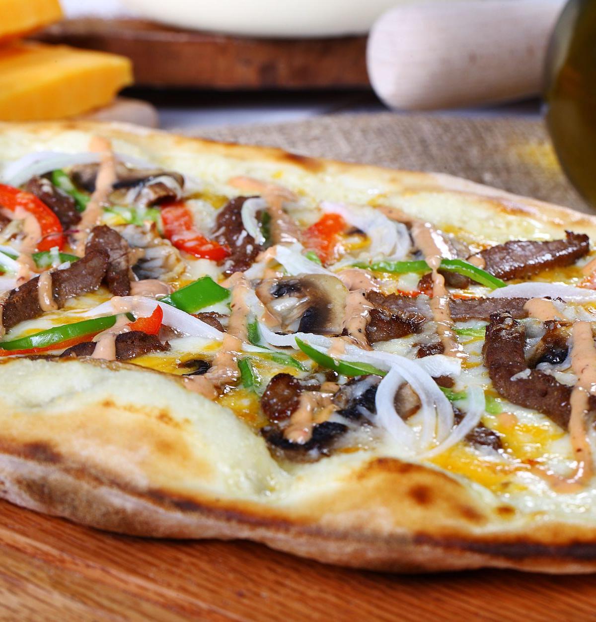 Manoushe with Cheese and Vegetables