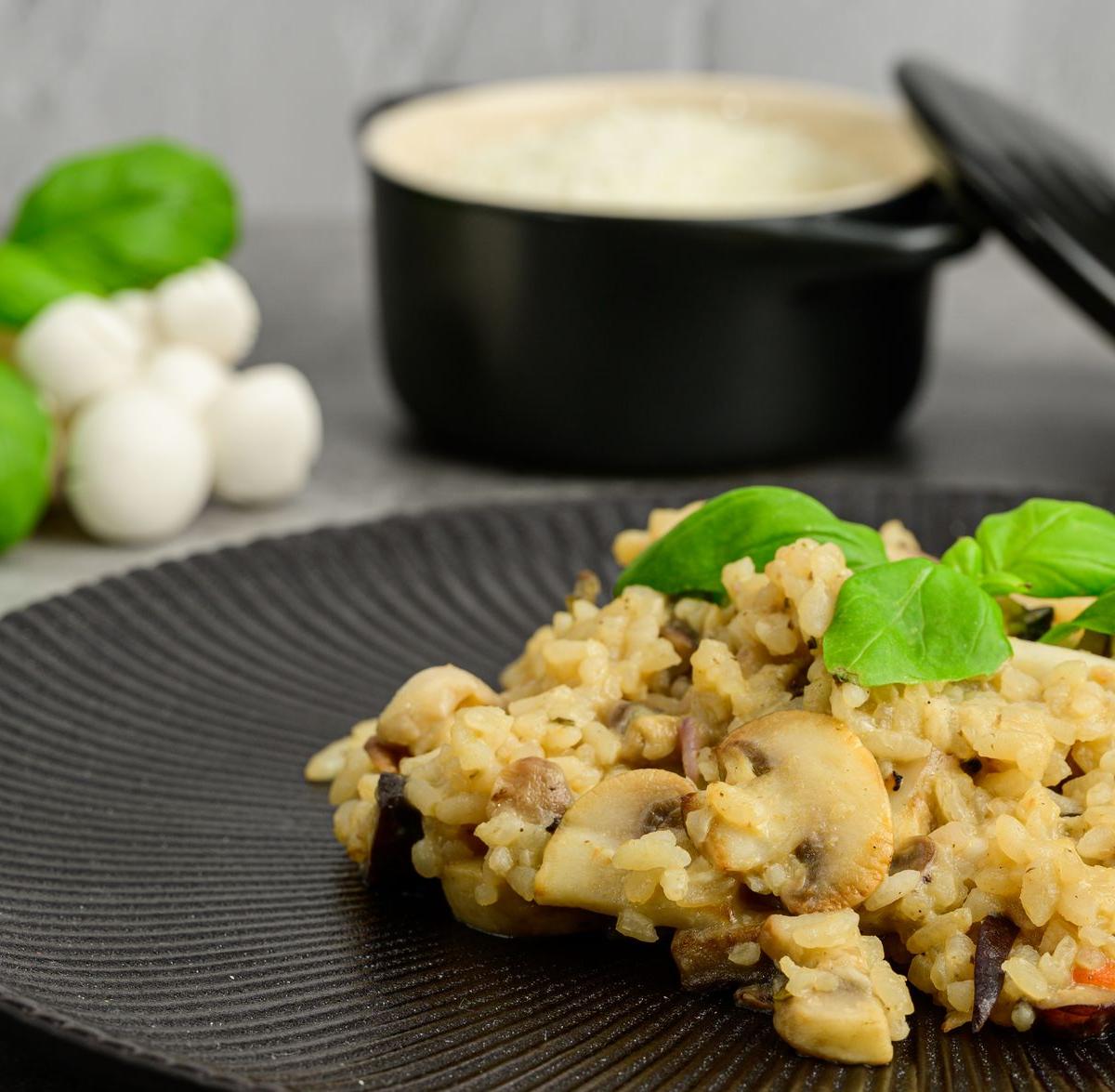 Mushroom And White Bean Risotto