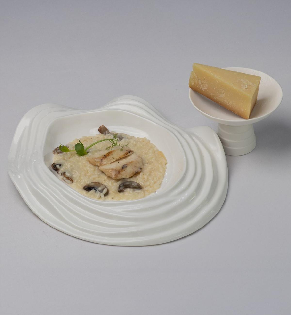 Mushroom Risotto with Salmon