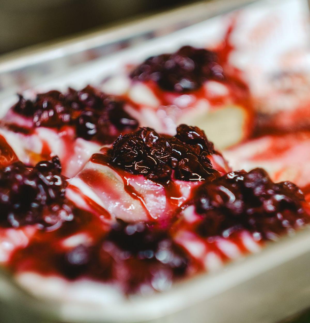 Pancakes with Blueberry Syrup