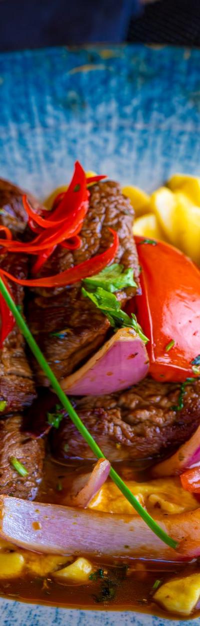 Peruvian beef stir-fry