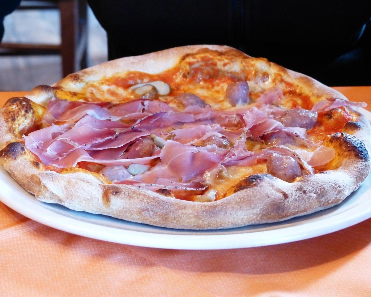 Prosciutto and Mushroom Pizza