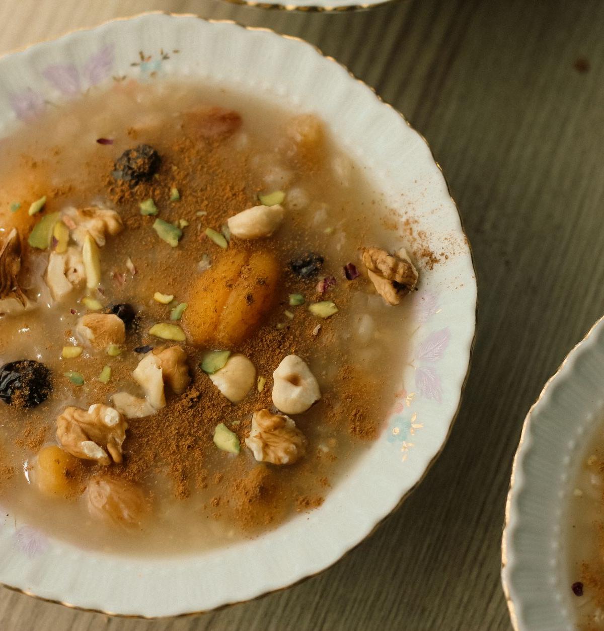 Rice Pudding with Nuts and Raisins