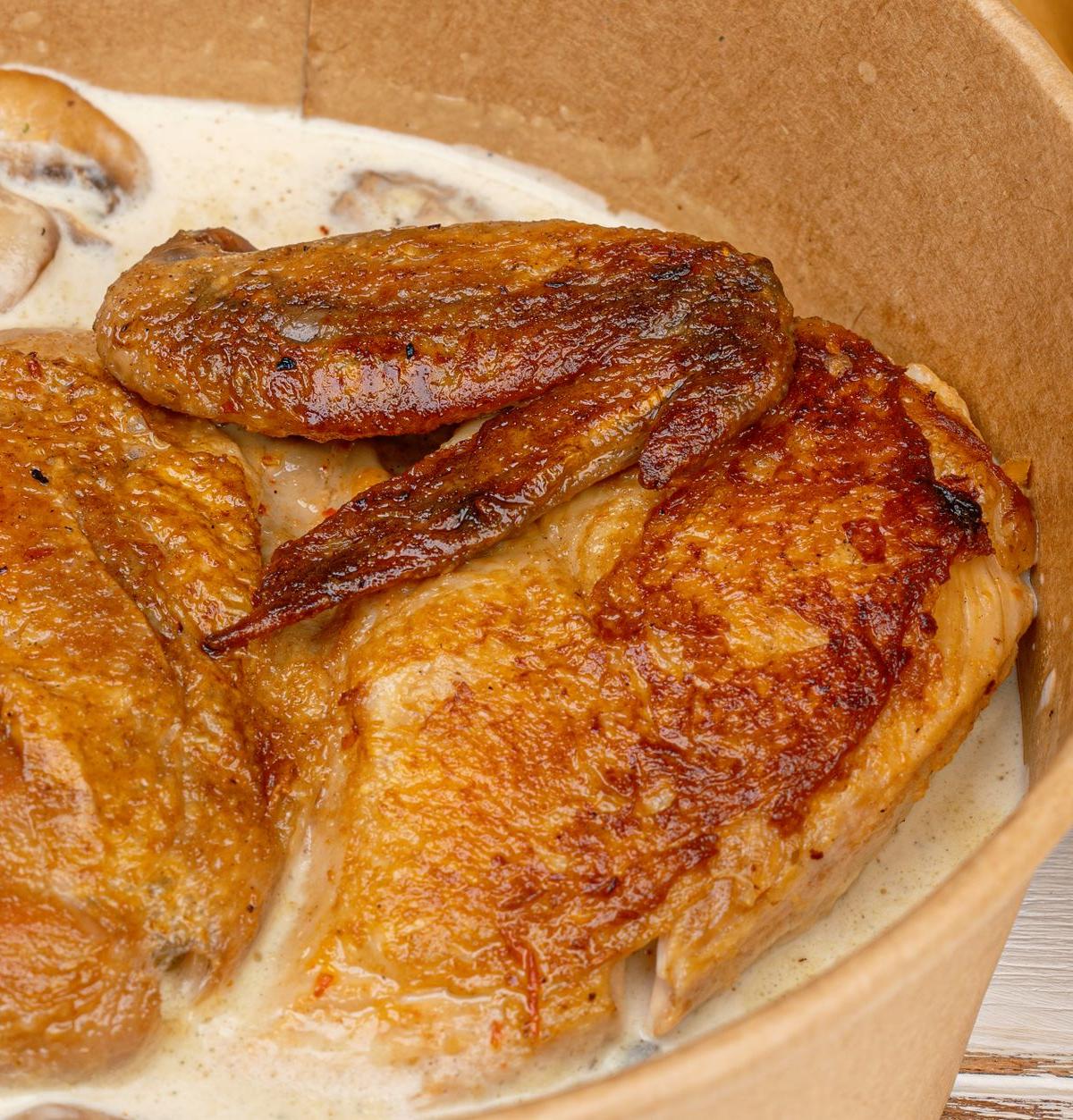 Roast Chicken with Mushrooms