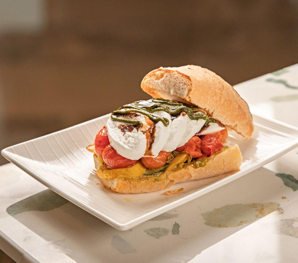 Salmon and Poached Egg Sandwich