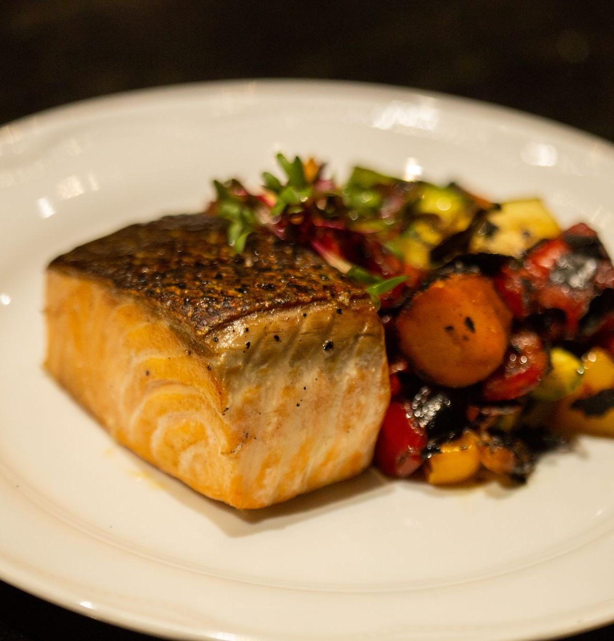 Seared Salmon with Roasted Vegetables