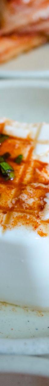 Soft Tofu with Chili Oil and Green Onions