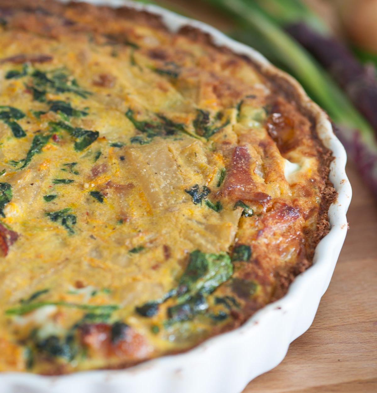 Spinach and Bacon Quiche
